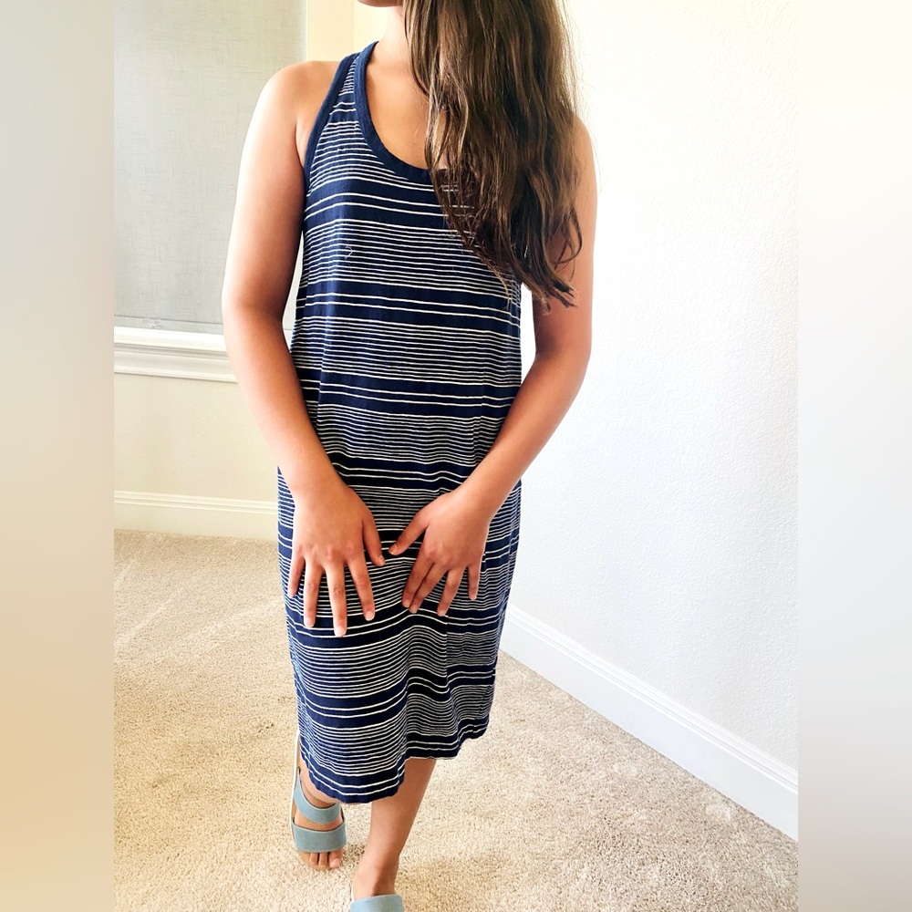Gap striped dress. Size Small. Soft ribbed knit. Tank straps. Crewneck.